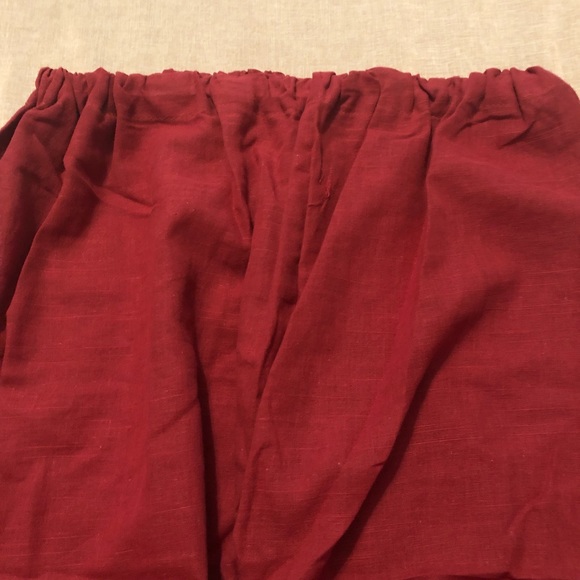 2 Piece Pakistani Maroon Kurta & Trouser Floral Embroidery & Pompom Borders - Picture 9 of 10